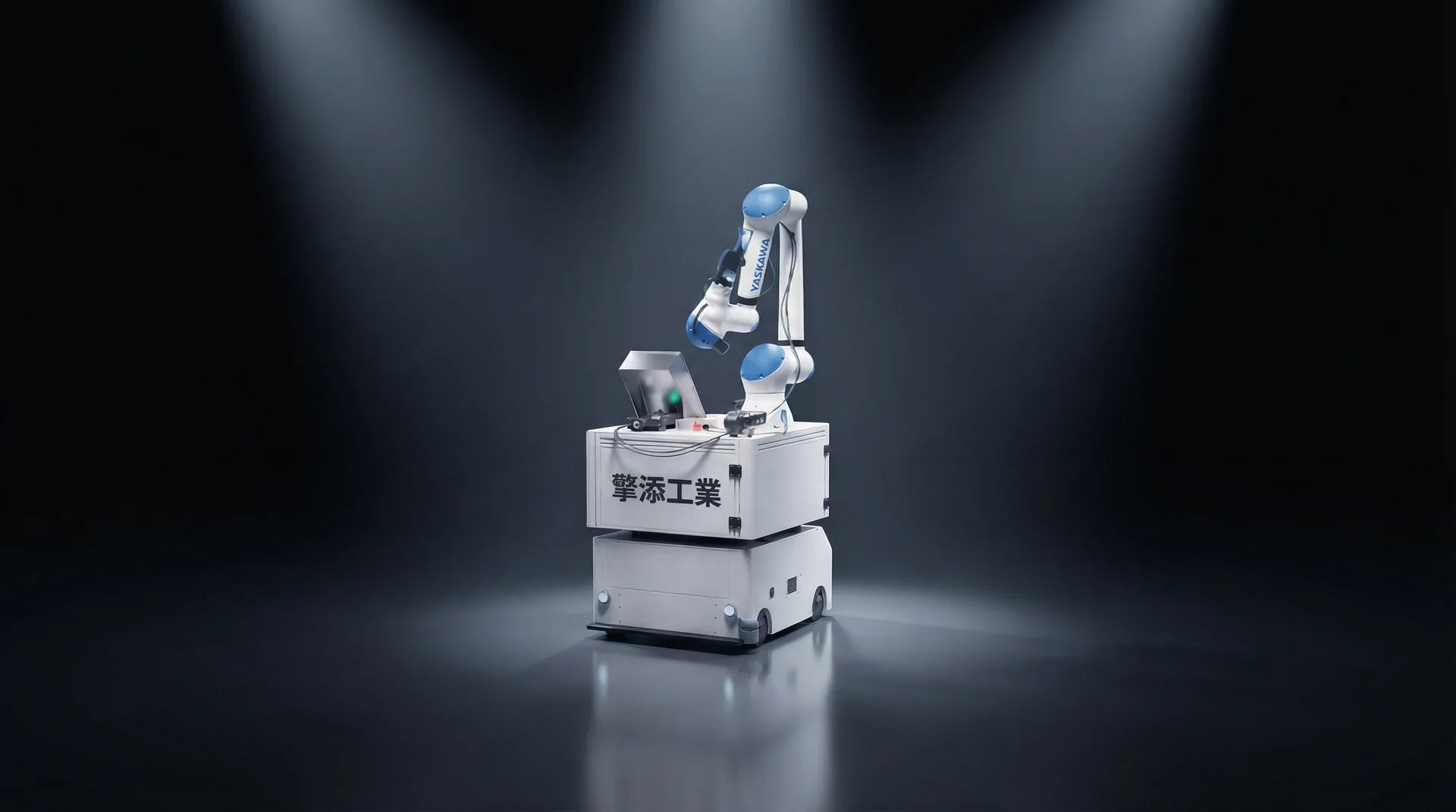 六軸智能機械手臂執行精密自動化作業